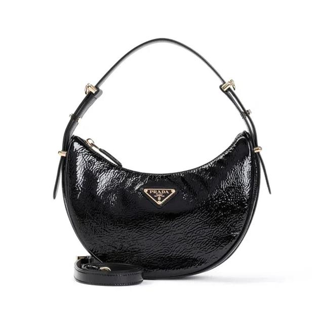 PRADA Mini Lamb Leather Handbag In Black Product Image