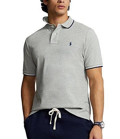 Polo Ralph Lauren Classic Fit Mesh Polo Shirt (Andover Heather 1) Men's Clothing Product Image