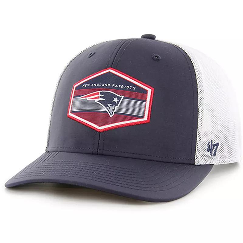 Mens 47 Brand Navy New England Patriots Burgess Trucker Adjustable Hat Product Image