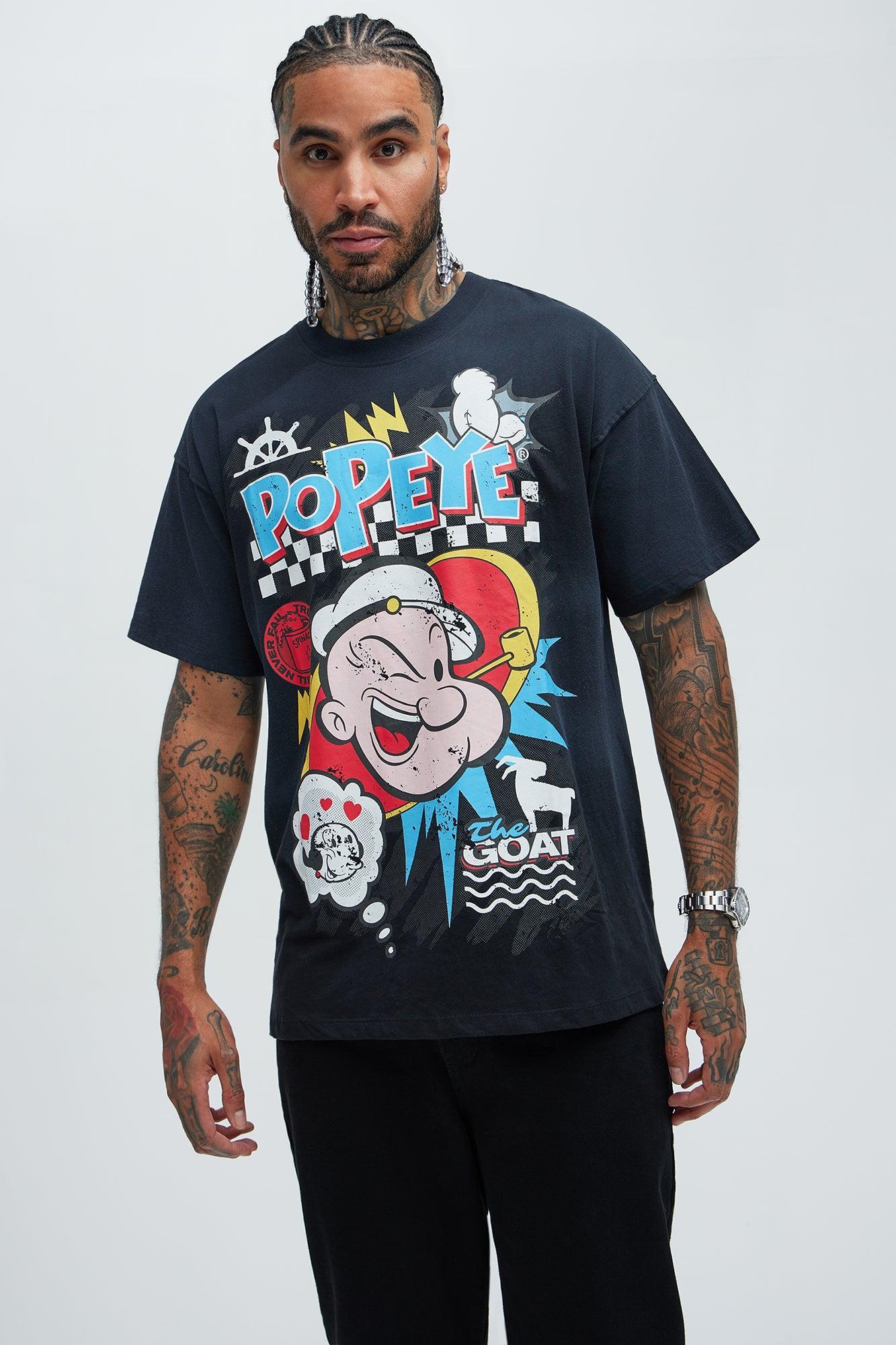 Popeye The Goat Short Sleeve Tee - Grey Product Image