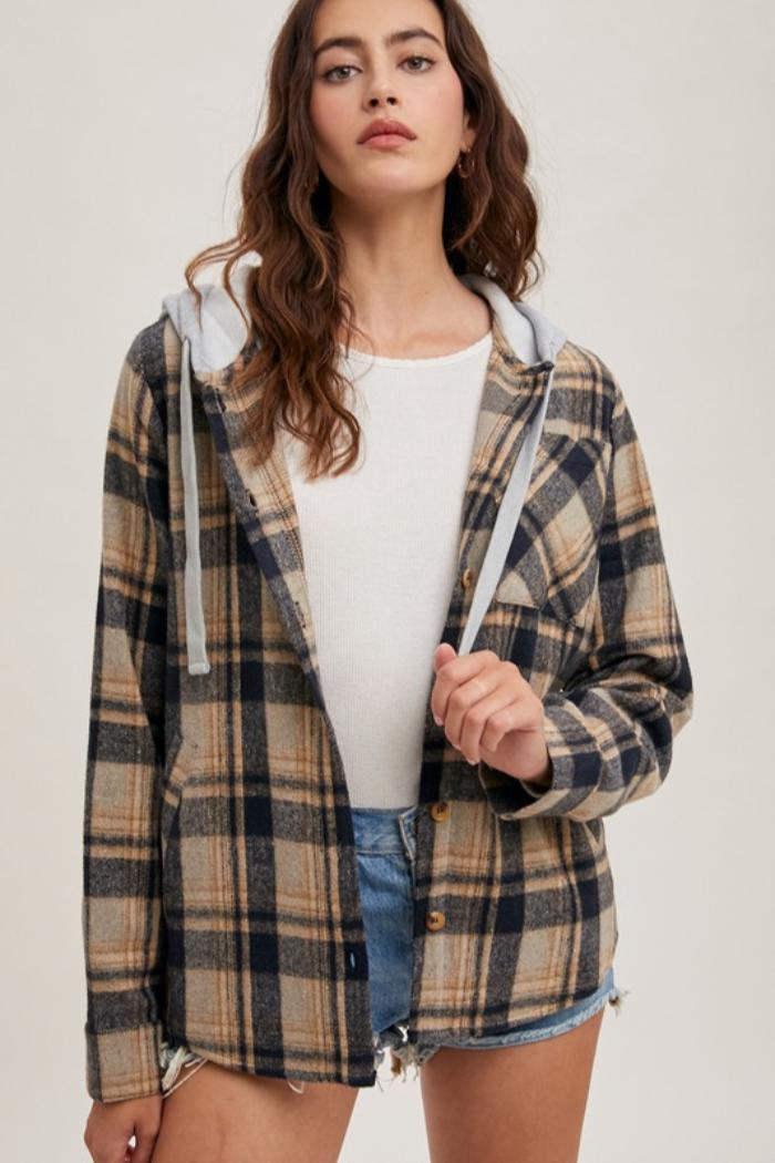 Hooded Flannel Shacket product image