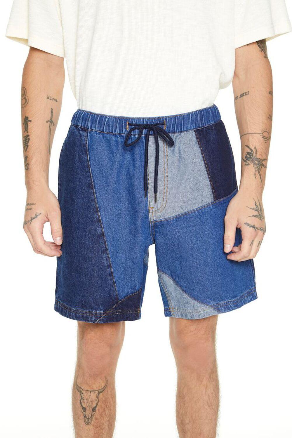 Reworked Patchwork Denim Shorts | Forever 21 Product Image