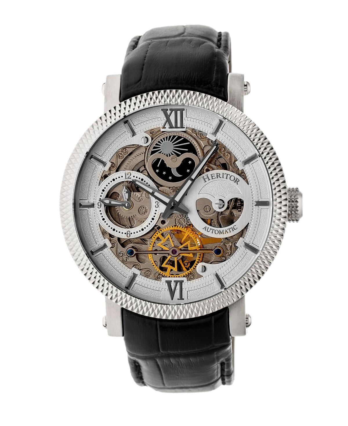 Heritor Aries Automatic Silver Skeleton Dial Mens Watch HR4404 Product Image