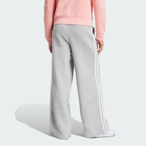 Essentials 3-Stripes Fleece Wide Pants Product Image