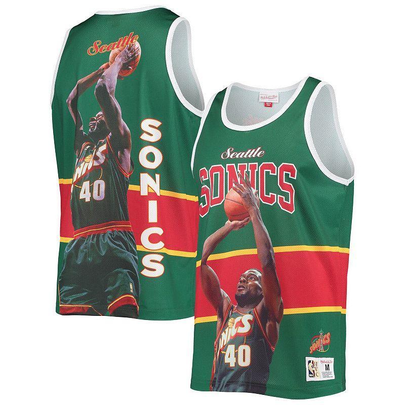 Mens Mitchell & Ness Green Seattle Supersonics Hardwood Classics Player Tank Top Product Image