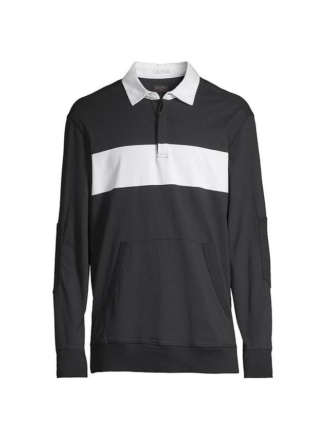 Mens Striped Relaxed-Fit Polo Shirt Product Image