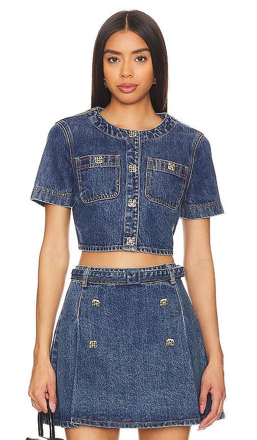 Denim Crop Top Product Image