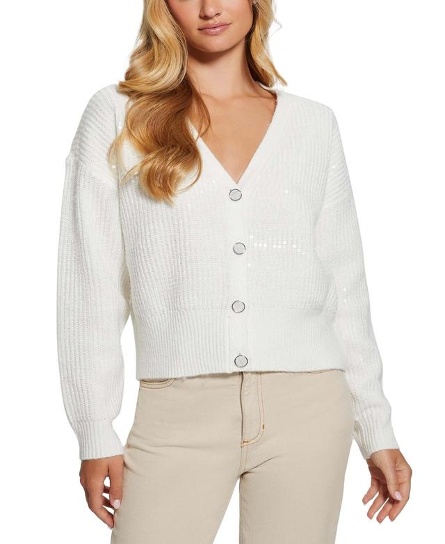 Guess Womens Riley Sequined Cardigan Product Image