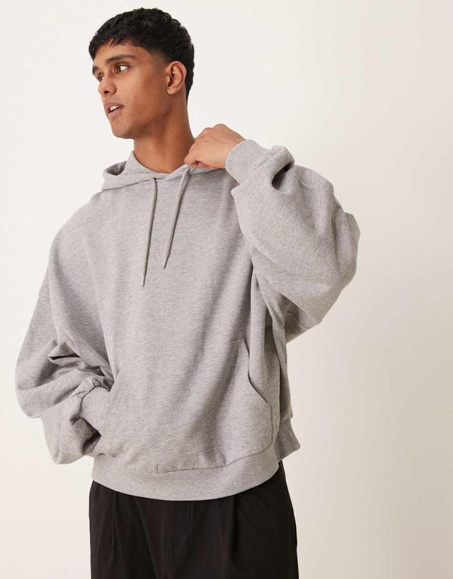 ASOS DESIGN essential extreme oversized hoodie in heather gray Product Image