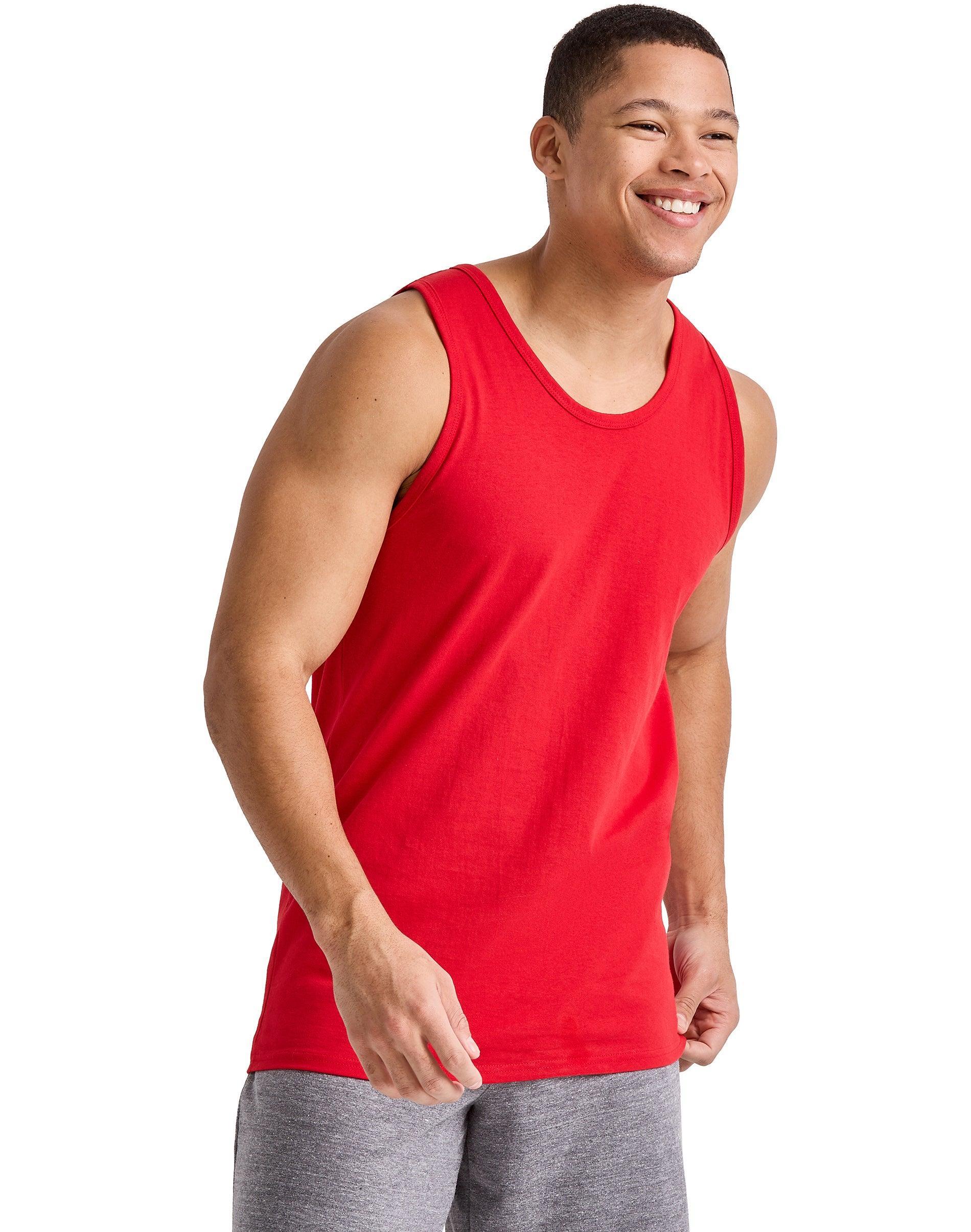 Hanes Mens Round Neck Sleeveless Tank Top, Large Product Image