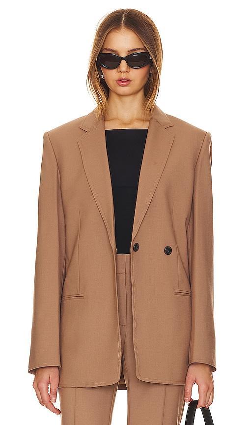 Womens Wool-Blend Double-Breasted Blazer Product Image