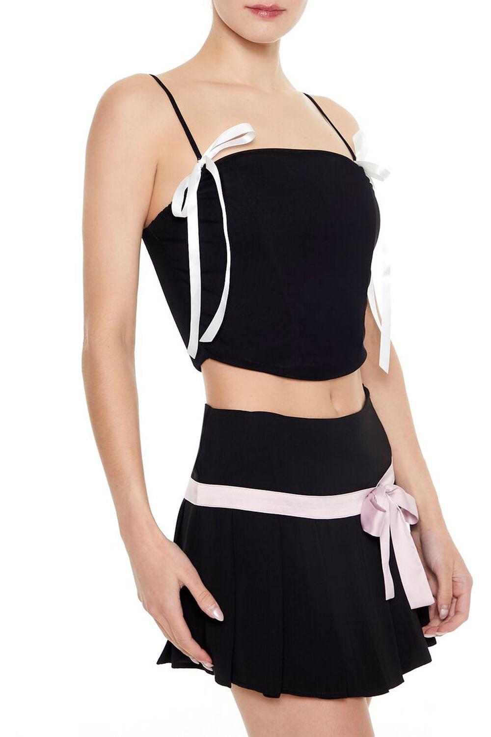 Mesh Bow Cropped Cami | Forever 21 Product Image