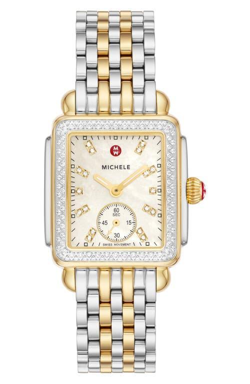 MICHELE Deco Mid Diamond Dial Bracelet Watch, 29mm Product Image