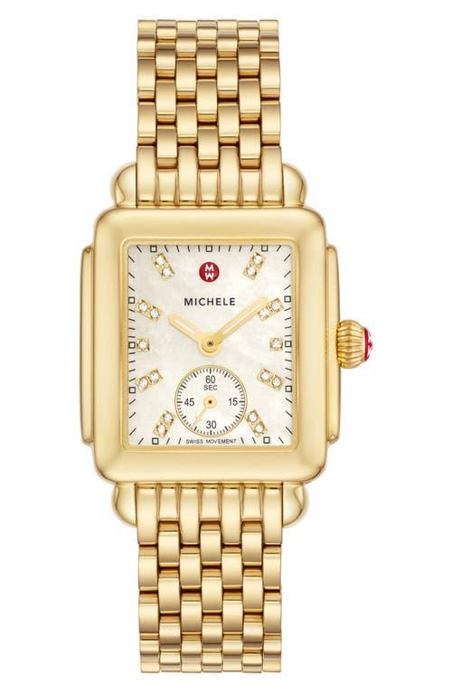 Deco Mid Gold Diamond Dial Watch Product Image