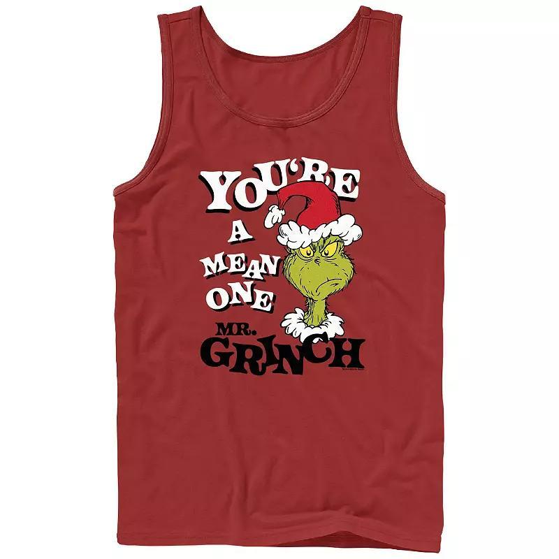 Big & Tall Dr. Seuss Youre A Mean One Mr. Grinch Tank, Mens Product Image