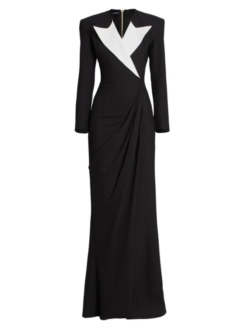 Womens Two-Tone Tuxedo Gown Product Image