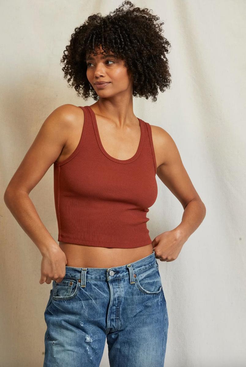 perfectwhitetee Blondie Tank in Russet product image