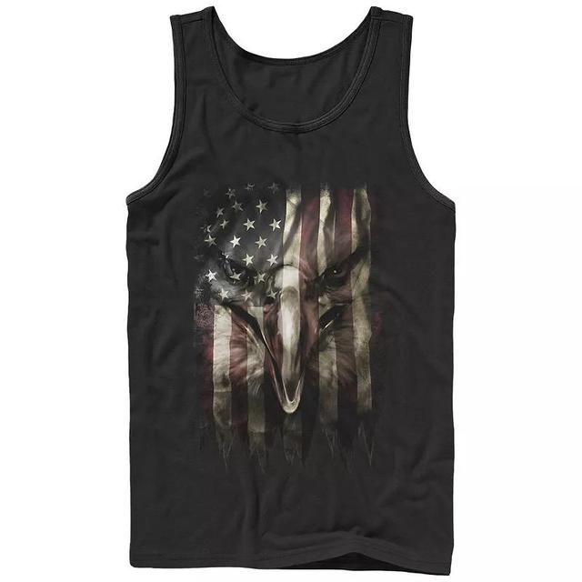 Mens Bald Eagle USA Flag Print Graphic Tank Top Product Image