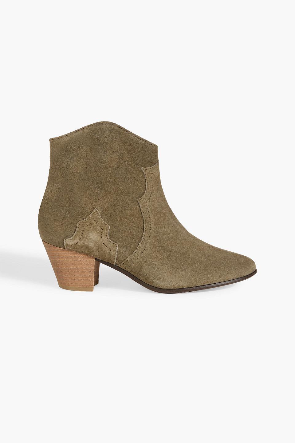 ISABEL MARANT Dicker Suede Bootie In Brown Product Image