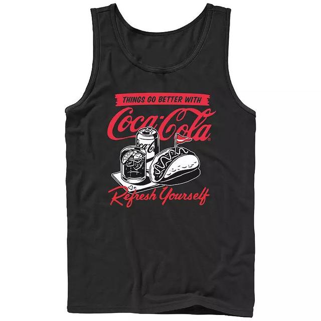 Mens Coca-Coca Things Go Better With Graphic Tank Top Product Image