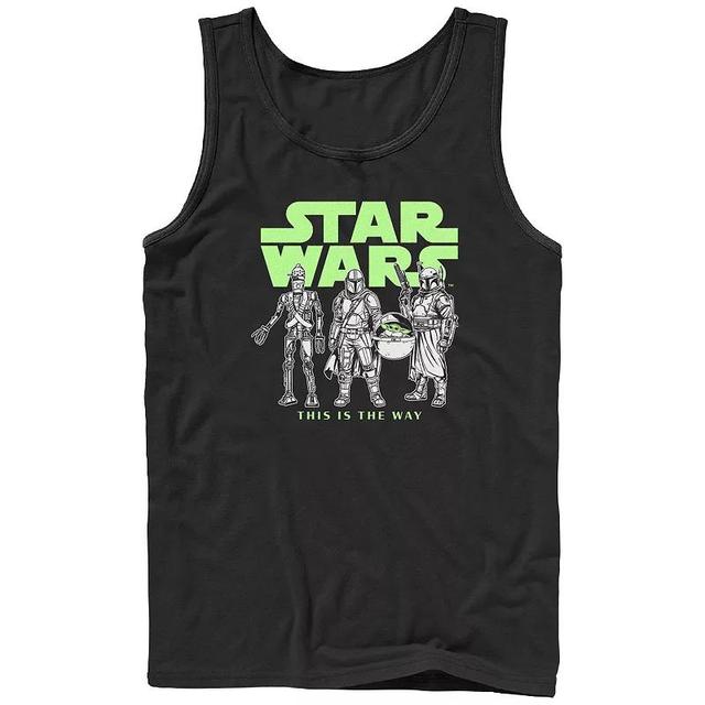 Mens Star Wars The Mandalorian Logo Lineup Graphic Tank Top Product Image