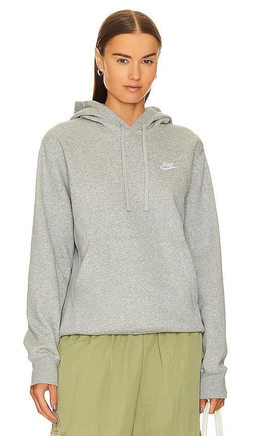 Nike Club Fleece hoodie in gray heather Product Image