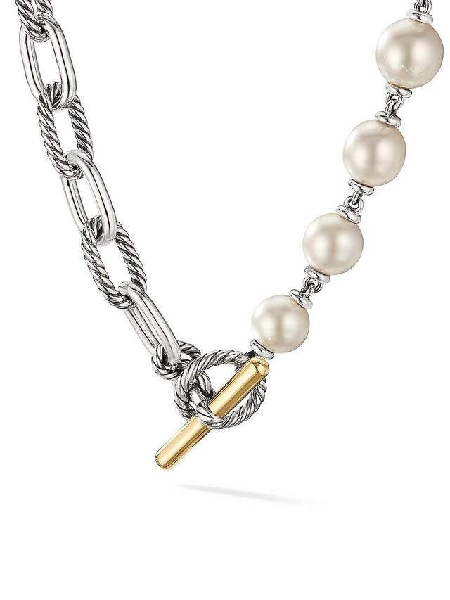 Womens Madison-Pearl 18K Yellow Gold, Sterling Silver & 12-13mm Cultured White Pearl Necklace Product Image