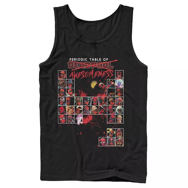 Mens Marvel Deadpool Periodic Table Of Awesomeness Tank Top Product Image