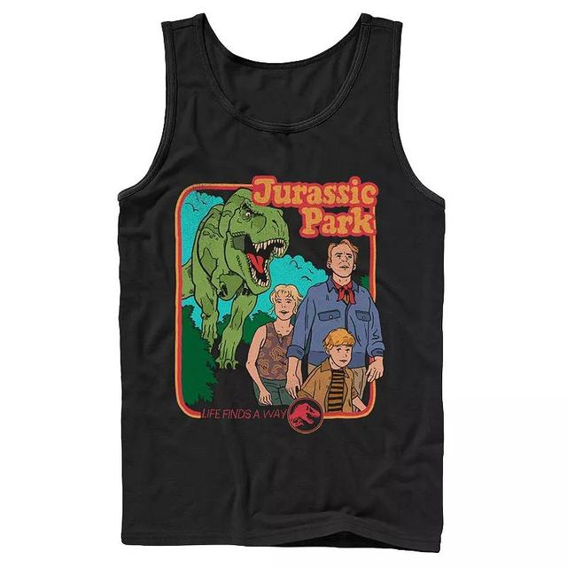 Mens Jurassic Park Vintage Characters Life Finds A Way Tank Top Product Image