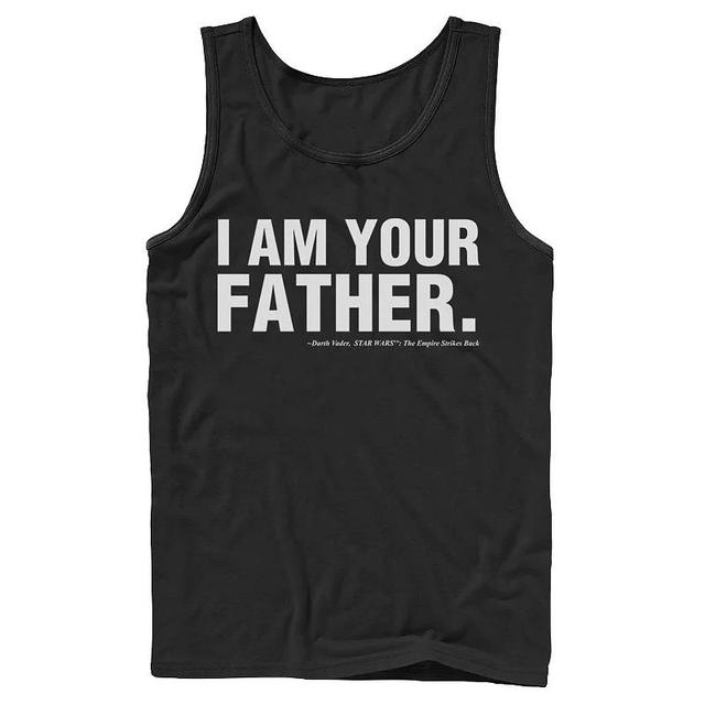 Mens Star Wars Fathers Day I Am Your Father Text Movie Quote Tank Top Product Image