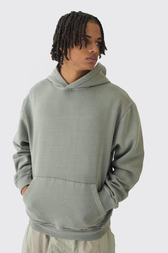 Oversized Boxy Acid Wash Hoodie | boohooMAN USA Product Image