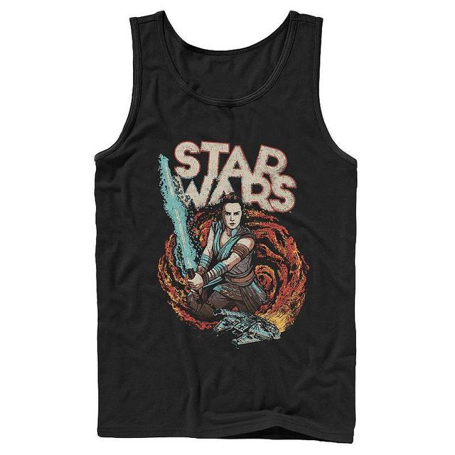 Mens Star Wars The Rise of Skywalker Rey Retro Swirl Tank Top Product Image