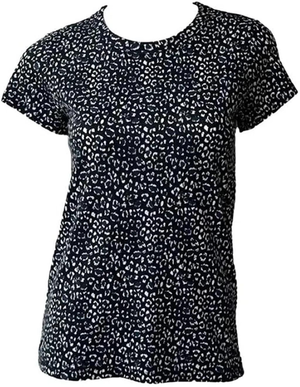 Leopard-print Short-sleeved T-shirt In Black Product Image