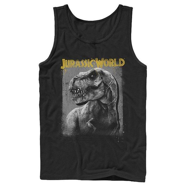 Mens Jurassic World T-Rex Profile Shading Graphic Tank Top Product Image