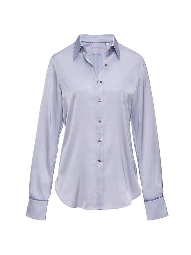 Womens Gabriela Silk-Blend Charmeuse Shirt Product Image