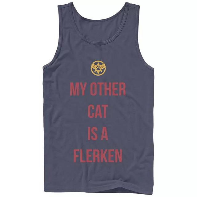 Mens Captain Marvel My Other Cat Is A Flerken Graphic Tank Grey Product Image