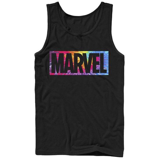 Mens Marvel Logo Tie Dye Graphic Tank Top Product Image