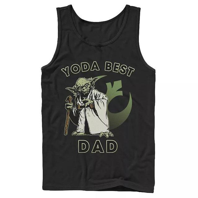 Mens Star Wars Yoda Best Dad Rebel Logo Tank Top Product Image