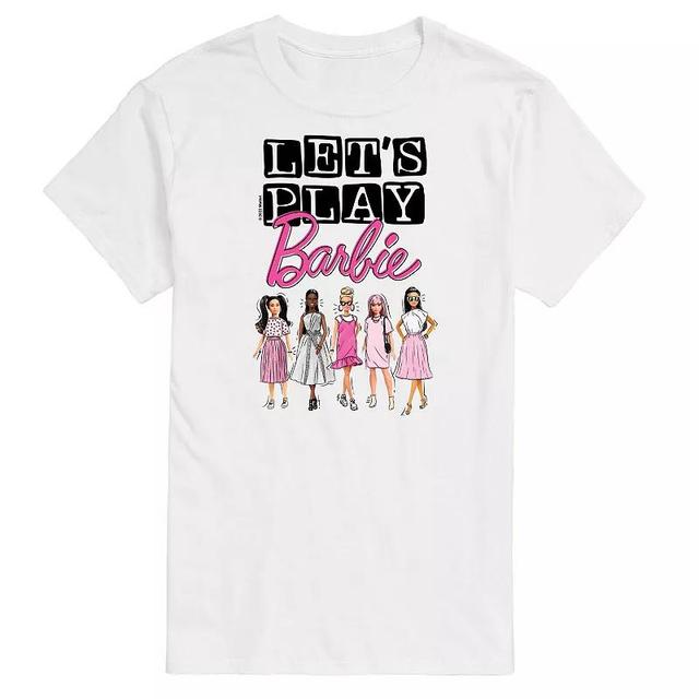 Big & Tall Barbie Lets Play Barbie Graphic Tee, Mens Product Image