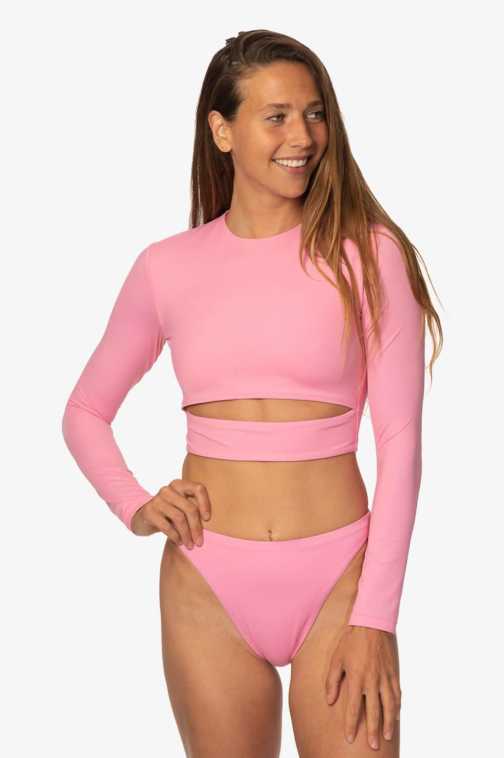 Taranaki Long Sleeved Crop Cut-Out Rashie - Dazzle Product Image