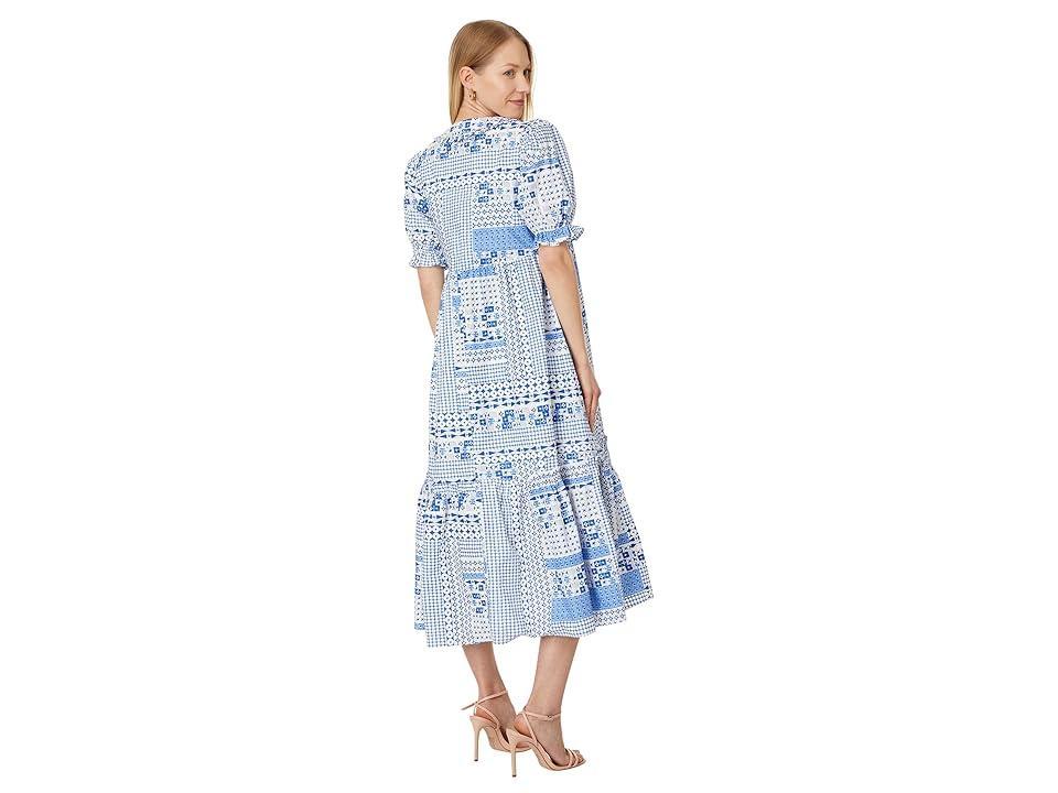 English Factory Geometric Print Tiered Midi Dress Women's Dress Product Image