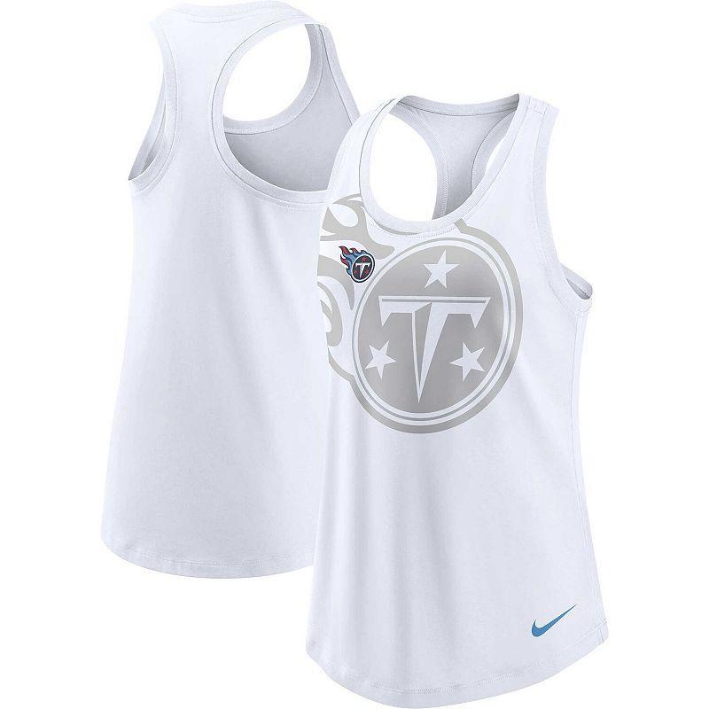 Womens Nike Tennessee Titans Tri-Blend Scoop Neck Racerback Tank Top Product Image