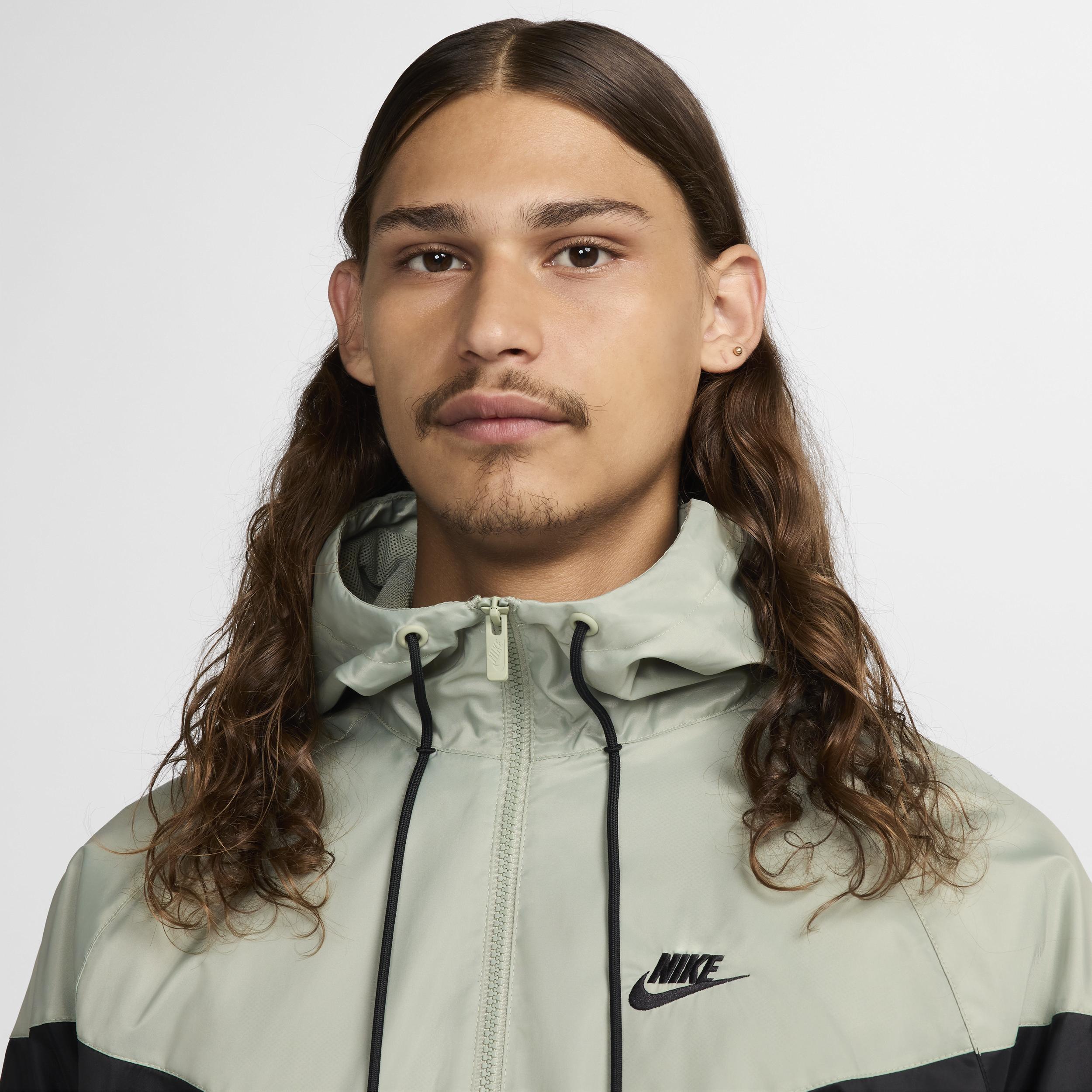 Nike Mens Nike Woven Windrunner Lined Hooded Jacket - Mens Grey/Black Product Image