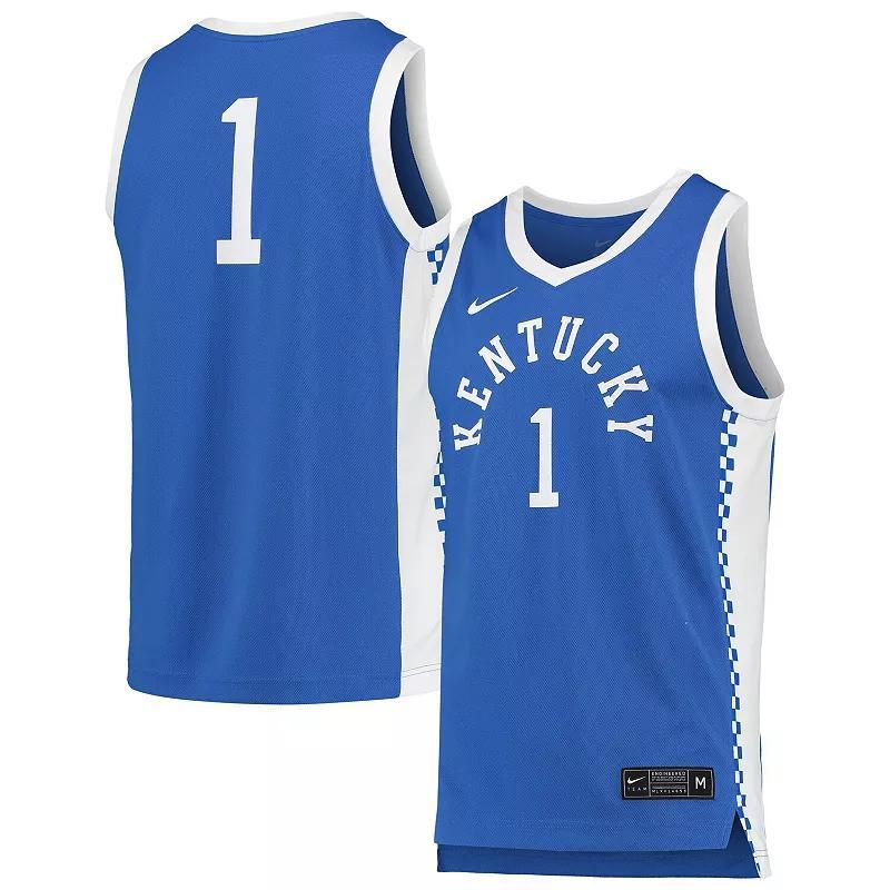 Unisex Nike #1 Royal Kentucky Wildcats Replica Basketball Jersey, Mens Product Image