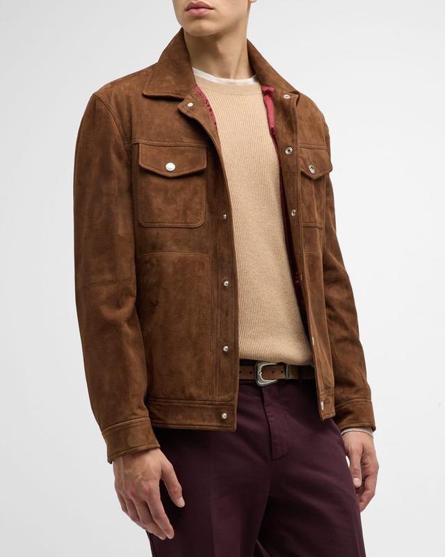 Mens Suede Outerwear Jacket Product Image