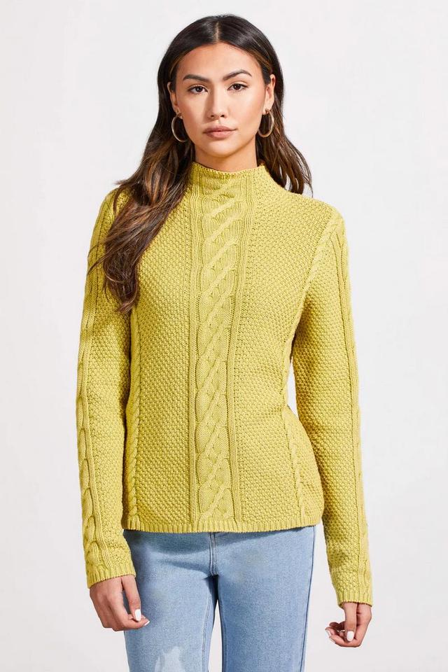 COTTON FUNNEL NECK SWEATER WITH SPECIAL WASH Product Image