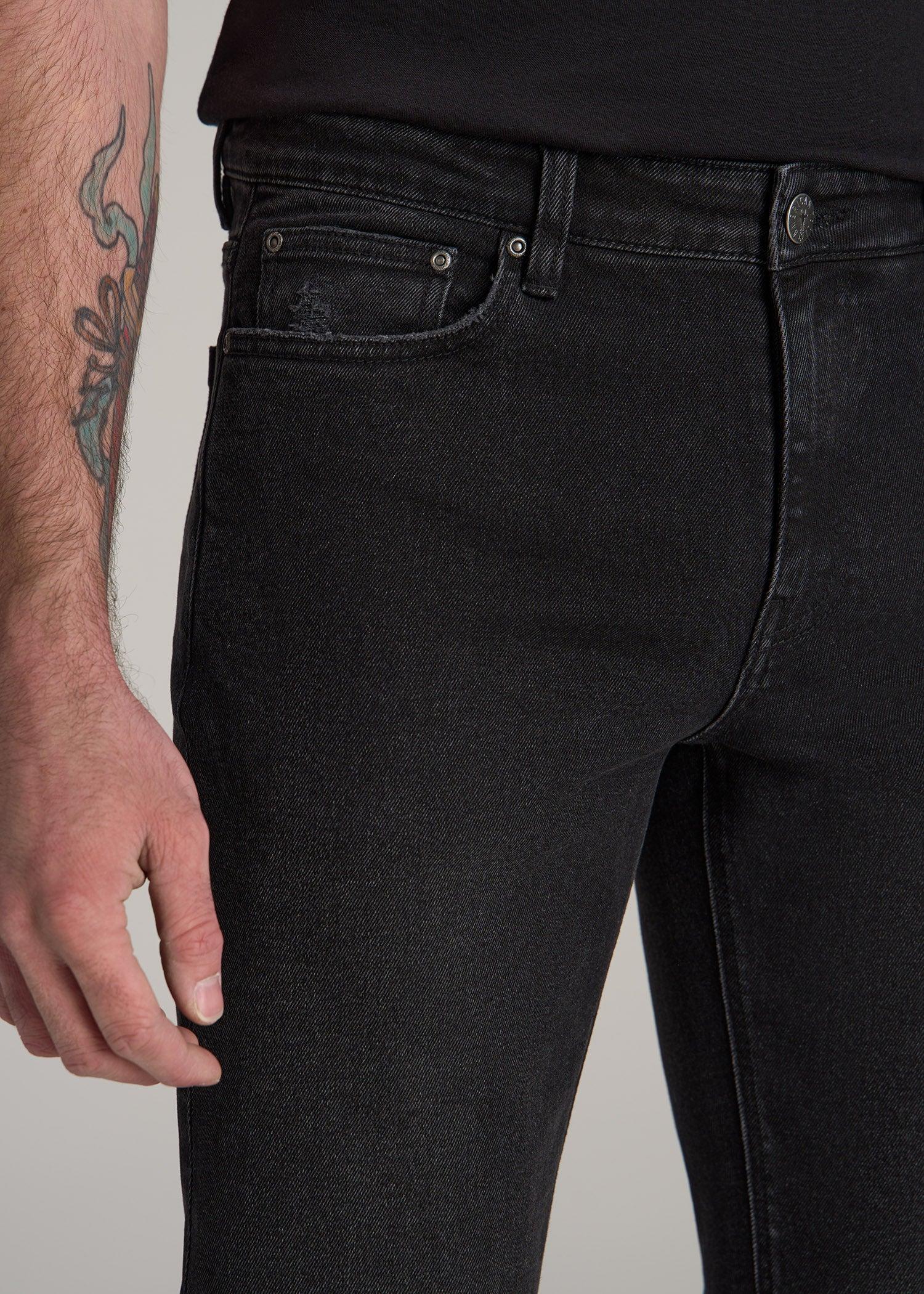 Dylan SLIM-FIT Jeans for Tall Men in Distressed Onyx Black Wash Product Image