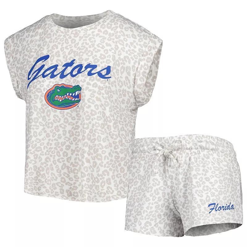 Womens Concepts Sport Cream Florida Gators Montana T-Shirt & Shorts Sleep Set Product Image