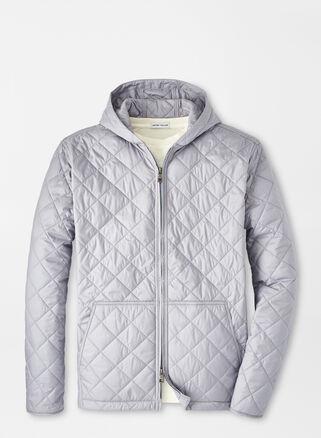 Peter Millar Mens Essex Hoodie | Color: Gale Grey | Size: XL Product Image