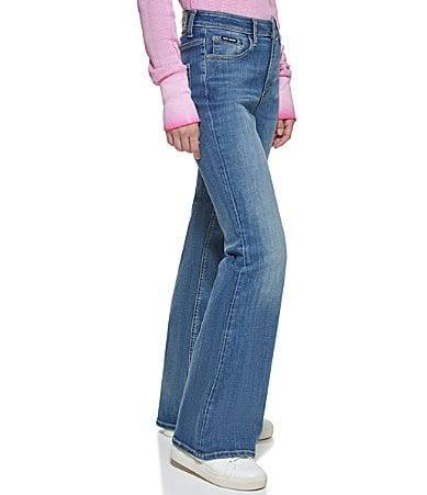 DKNY Jeans Boerum High Rise Flare Leg Stretch Denim Jeans Product Image